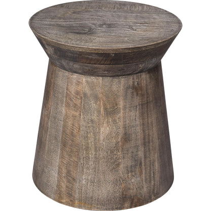 Porcini Side Table by Jamie Young in grey and grey wash. Made from wood in a unique style.