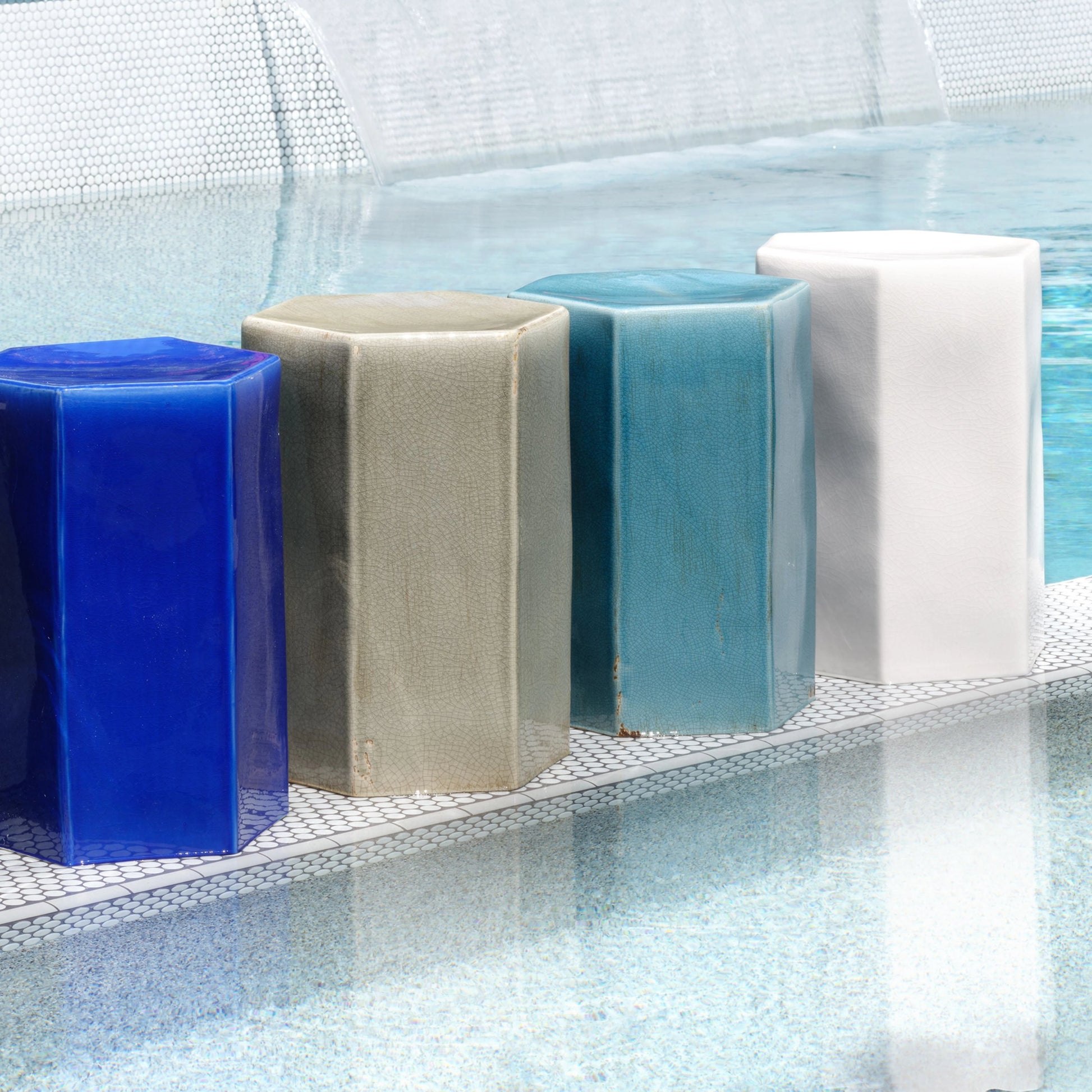 Porto Side Table by Jamie Young. Made from ceramic in a eclectic & global style.