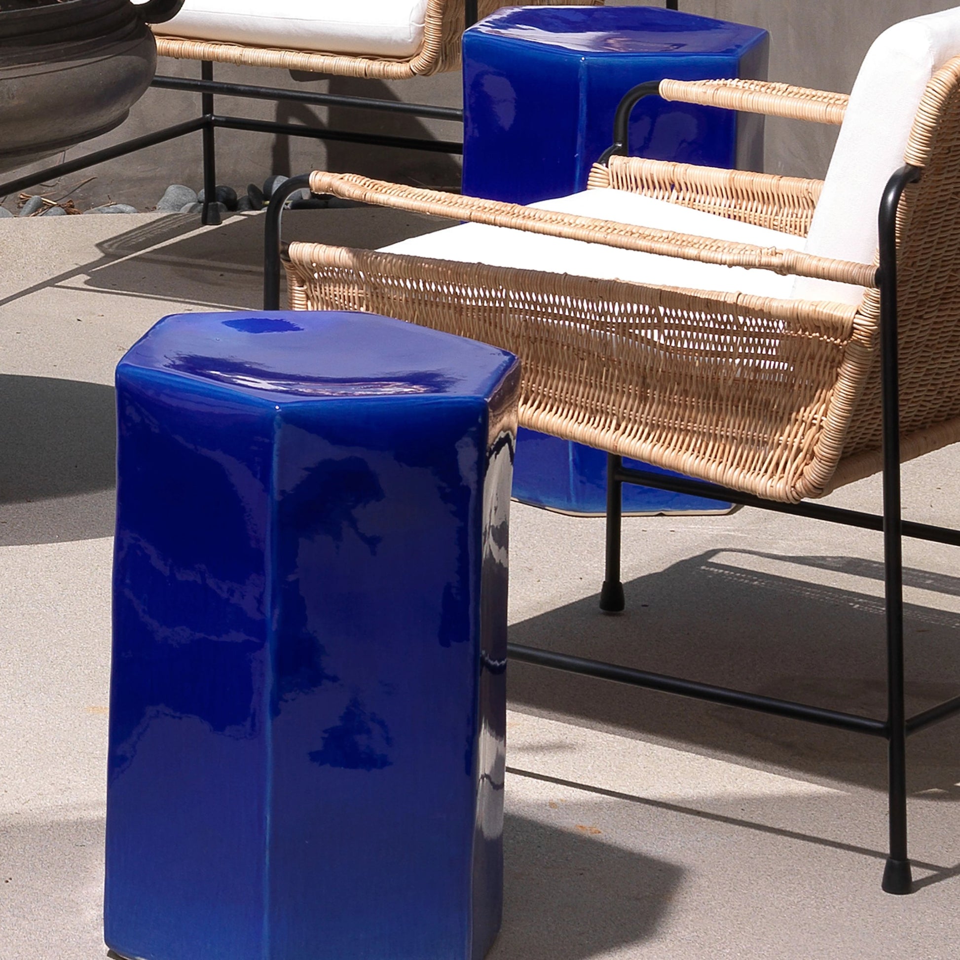 Porto Side Table by Jamie Young. Made from ceramic in a eclectic & global style.