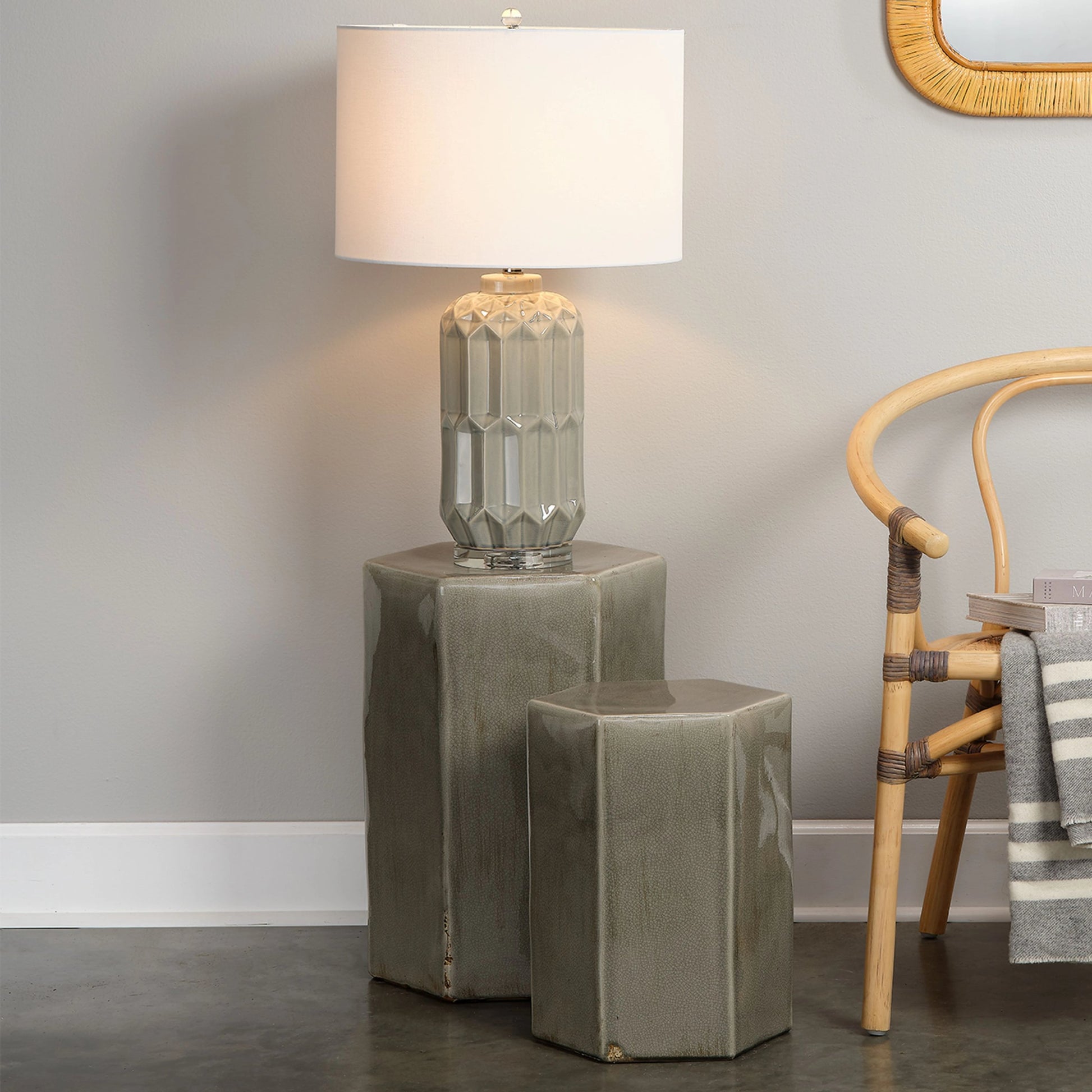 Porto Side Table by Jamie Young. Made from ceramic in a eclectic & global style.