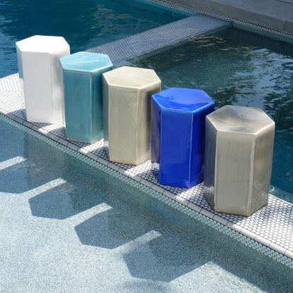 Porto Side Table by Jamie Young. Made from ceramic in a eclectic & global style.