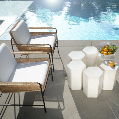 Porto Side Table by Jamie Young. Made from ceramic in a eclectic & global style.