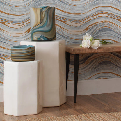 Porto Side Table by Jamie Young. Made from ceramic in a eclectic & global style.