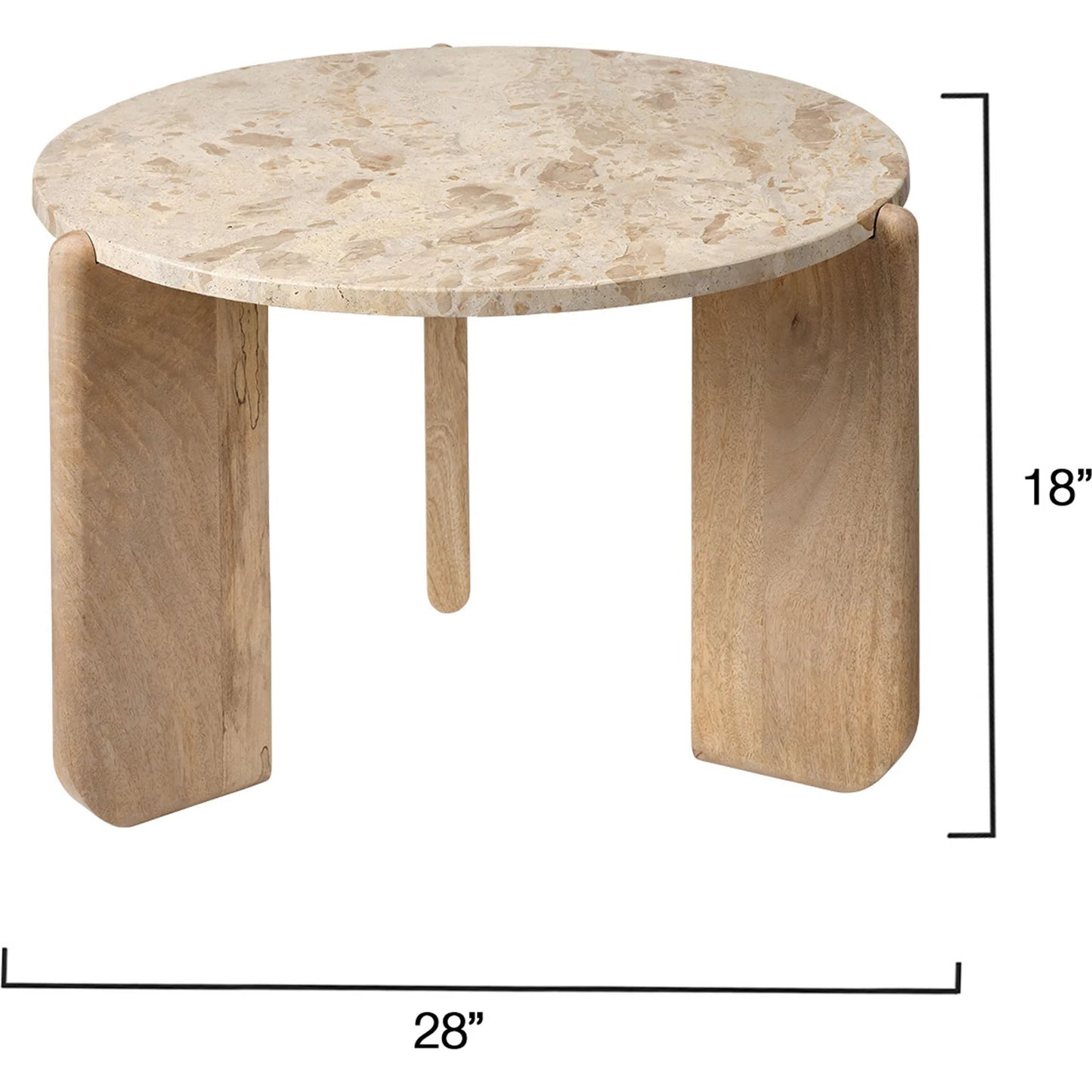 007 SI-2249084 | Additional Silo | Quarry Coffee Table by Jamie Young in natural. Made from mango wood, tendua stone in a modern style.