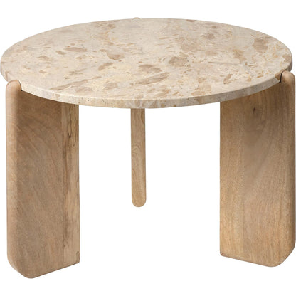 Quarry Coffee Table by Jamie Young in natural. Made from mango wood, tendua stone in a modern style.