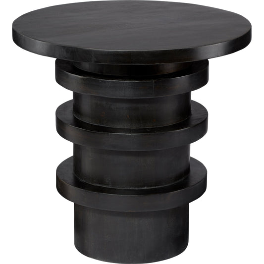 Revolve Side Table by Jamie Young. Made from wood in a modern style.