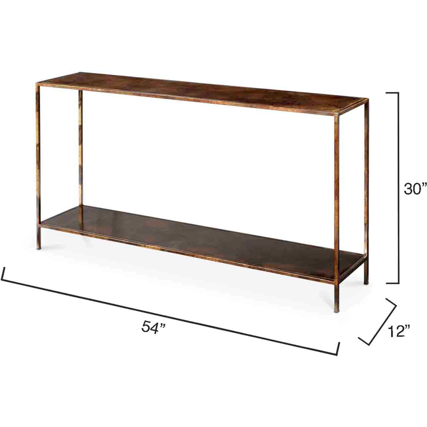 004 SI-1961305 | Additional Silo | Royal Console Table by Jamie Young in brown. Made from metal in a modern style.