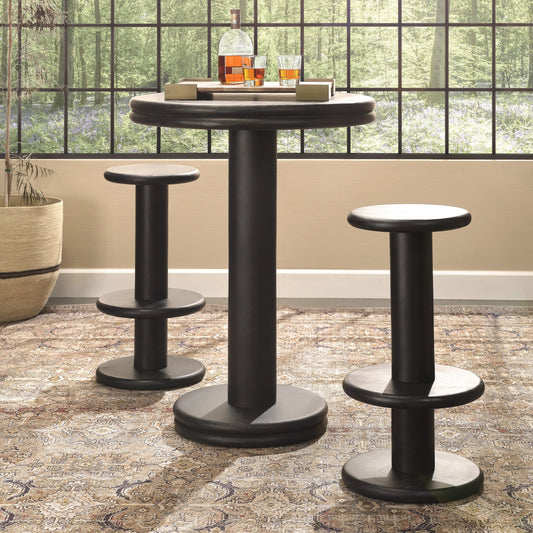 Rye Barstool by Jamie Young. Made from mango wood in a modern style.