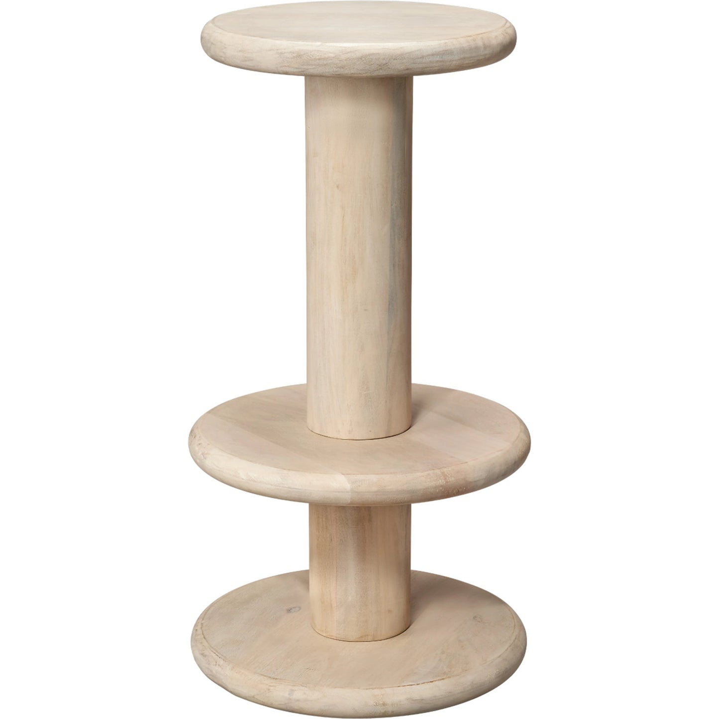 001 SI-2146447 | Primary Silo | Rye Barstool by Jamie Young in white bleach. Made from mango wood in a modern style.