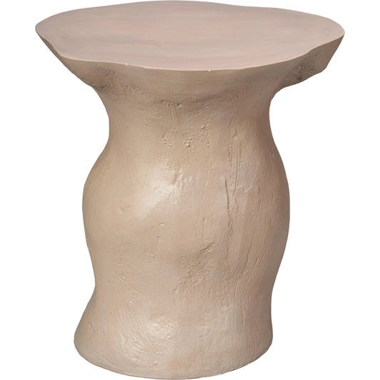 Sculpt Side Table by Jamie Young. Made from fiber glass in a modern style.