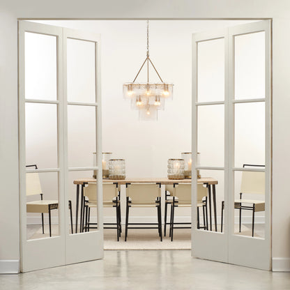 Sweetwater Dining Chair by Jamie Young in off white leather & black forged iron. Made from leather, forged iron in a modern style.