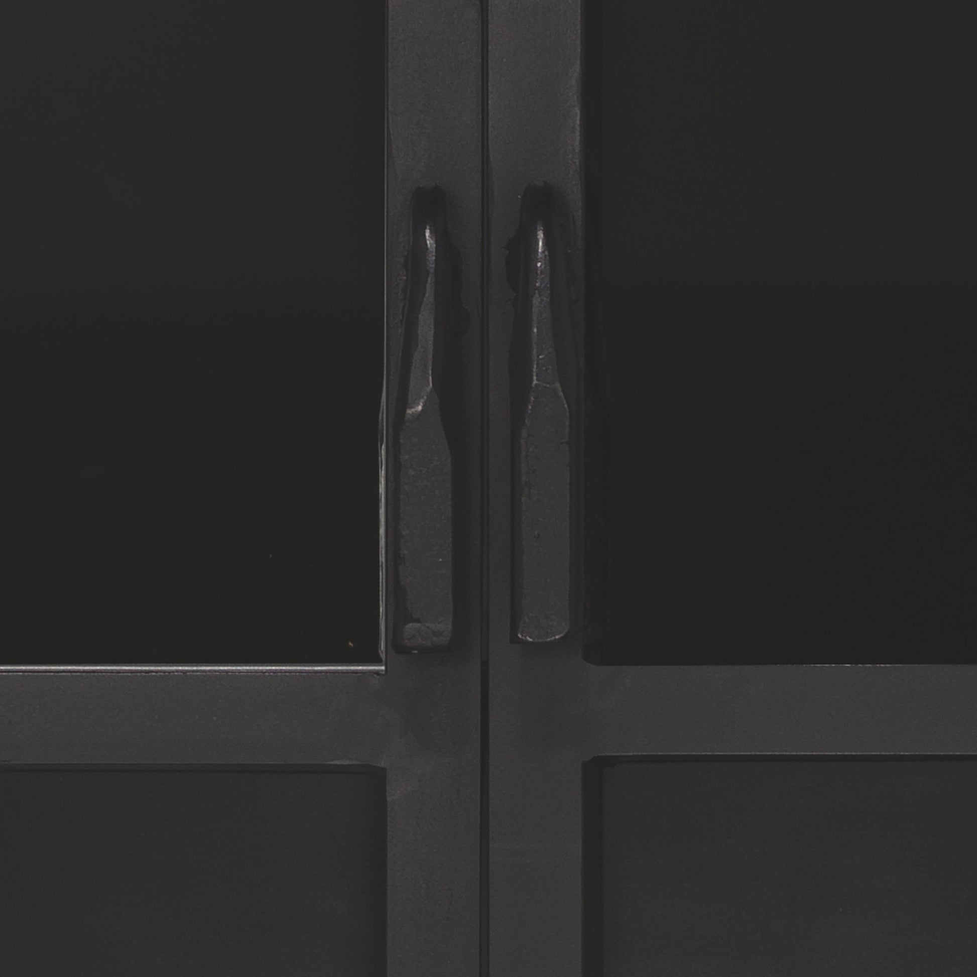 Union Curio Cabinet by Jamie Young in black iron, clear glass. Made from iron, glass in a modern style.