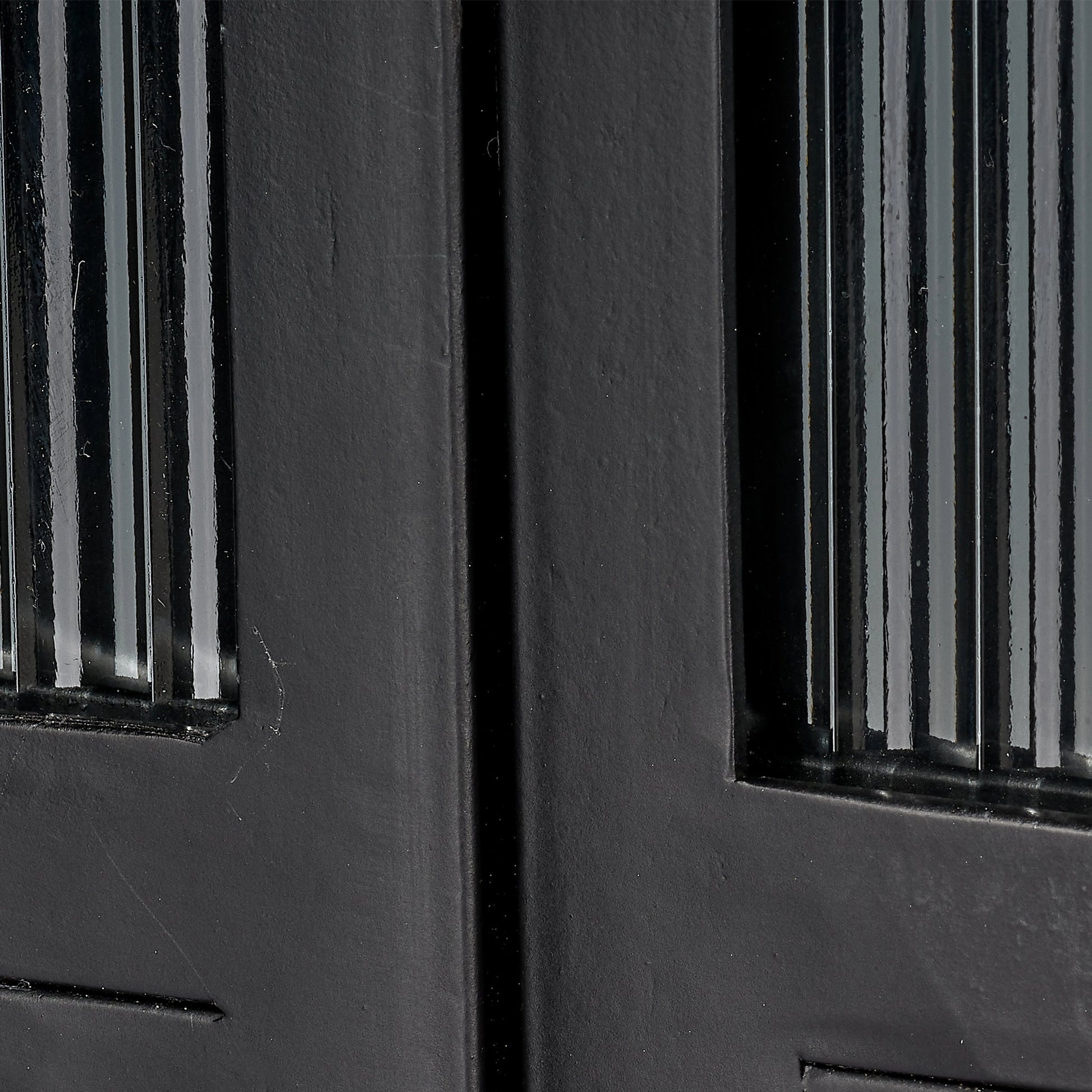 Vitrino Dresser by Jamie Young in black. Made from iron & glass in a modern style.