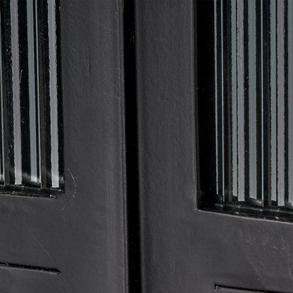 Vitrino Dresser by Jamie Young in black. Made from iron & glass in a modern style.