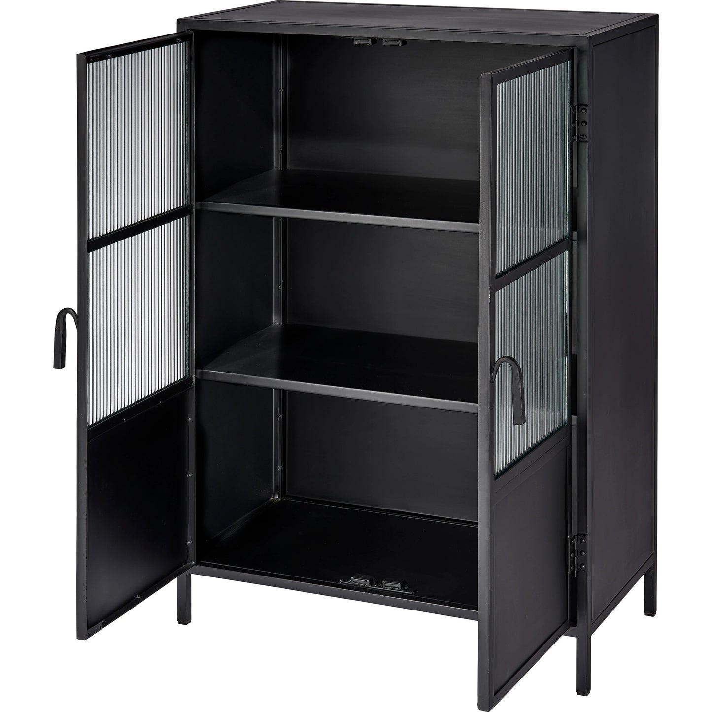 004 SI-1961339 | Additional Silo | Vitrino Dresser by Jamie Young in black. Made from iron & glass in a modern style.