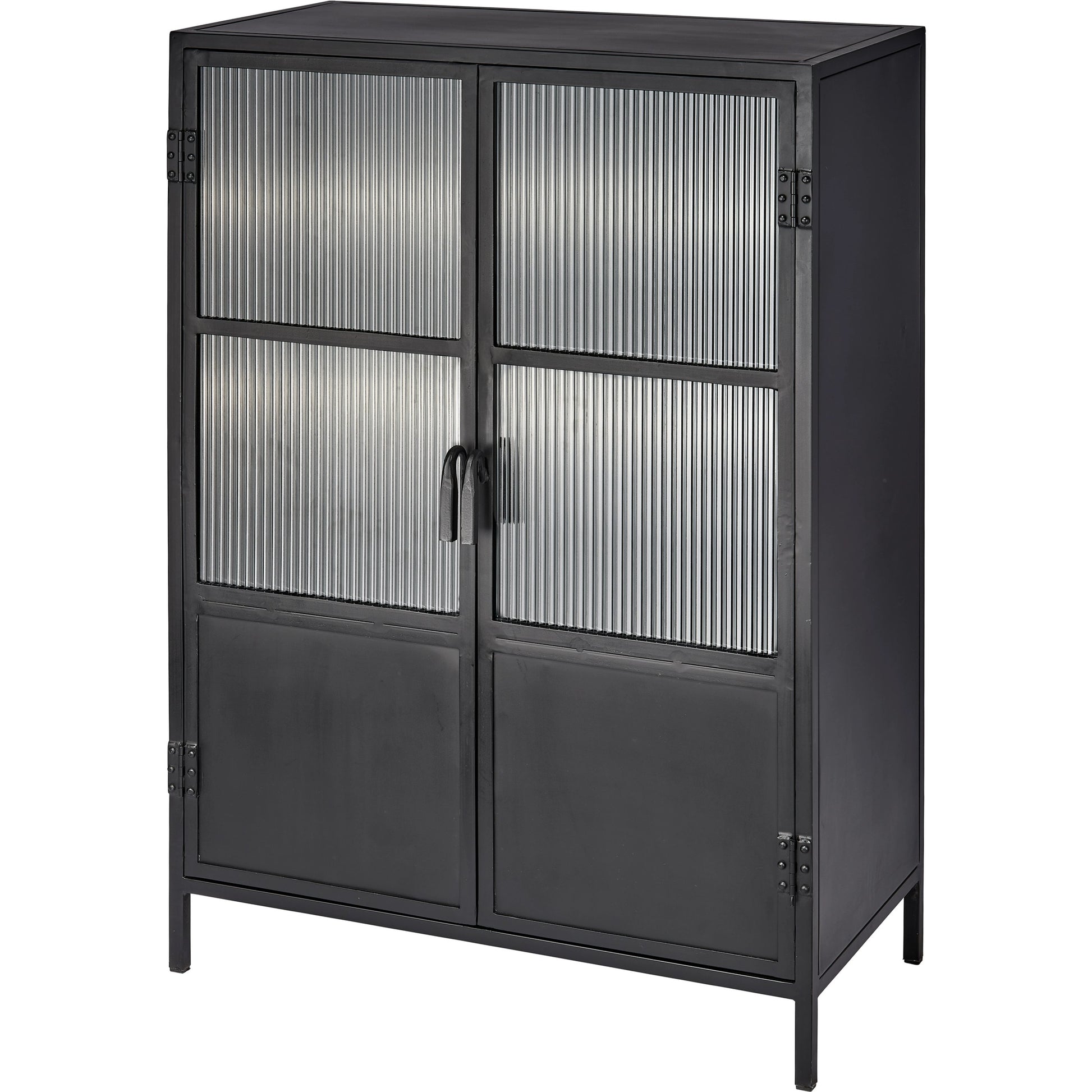 Vitrino Dresser by Jamie Young in black. Made from iron & glass in a modern style.