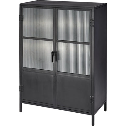 Vitrino Dresser by Jamie Young in black. Made from iron & glass in a modern style.