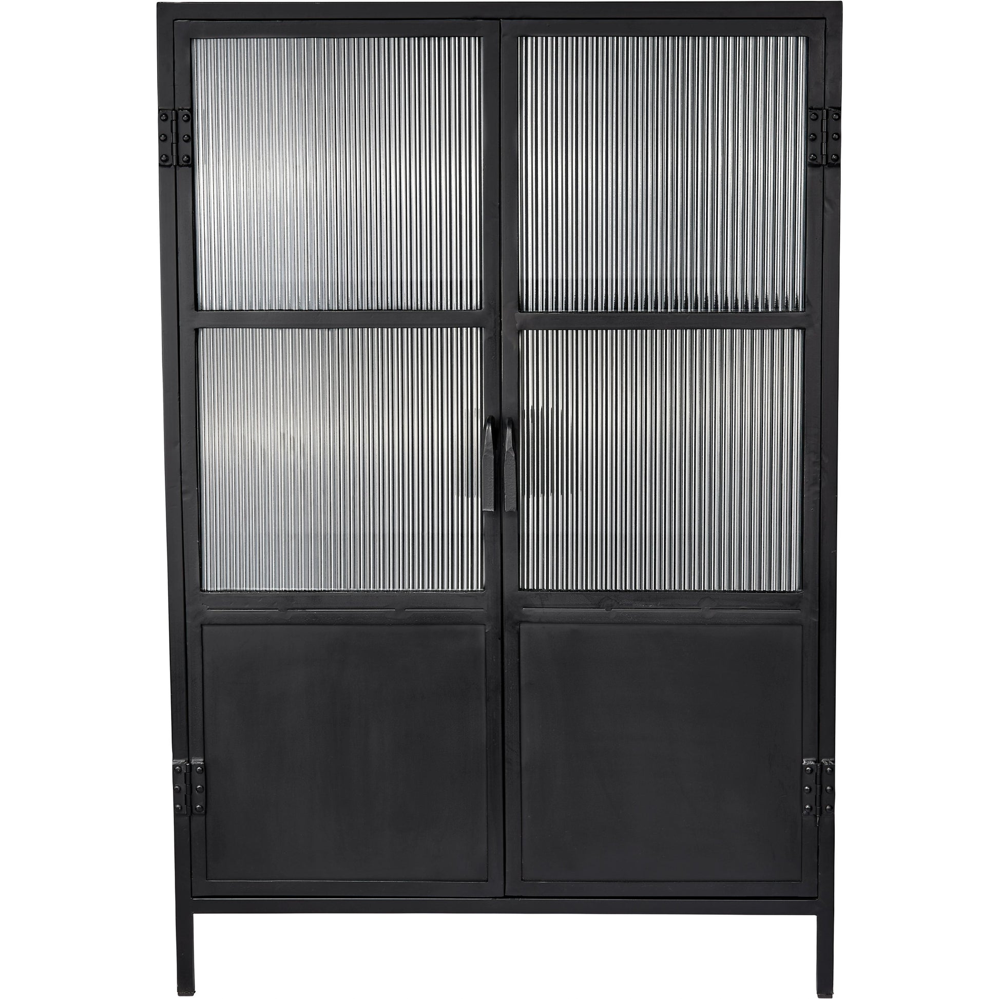 Vitrino Dresser by Jamie Young in black. Made from iron & glass in a modern style.