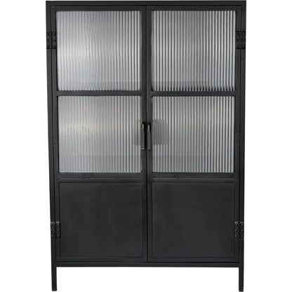 Vitrino Dresser by Jamie Young in black. Made from iron & glass in a modern style.