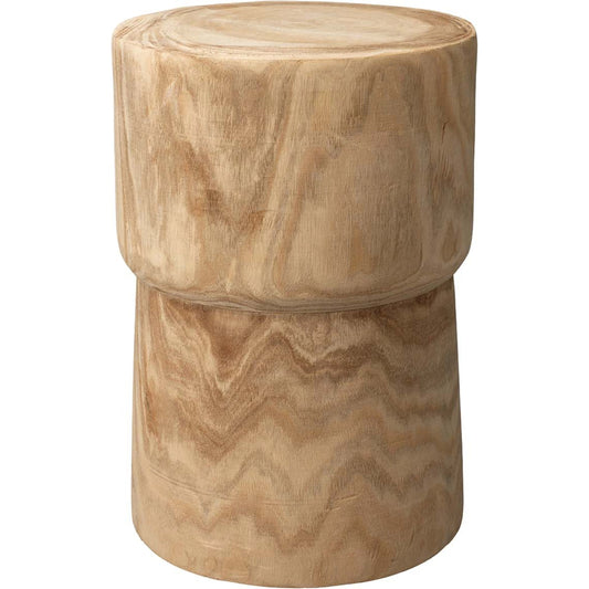 Yucca Side Table by Jamie Young in natural wood. Made from wood paulownia tree in a eclectic & global style.