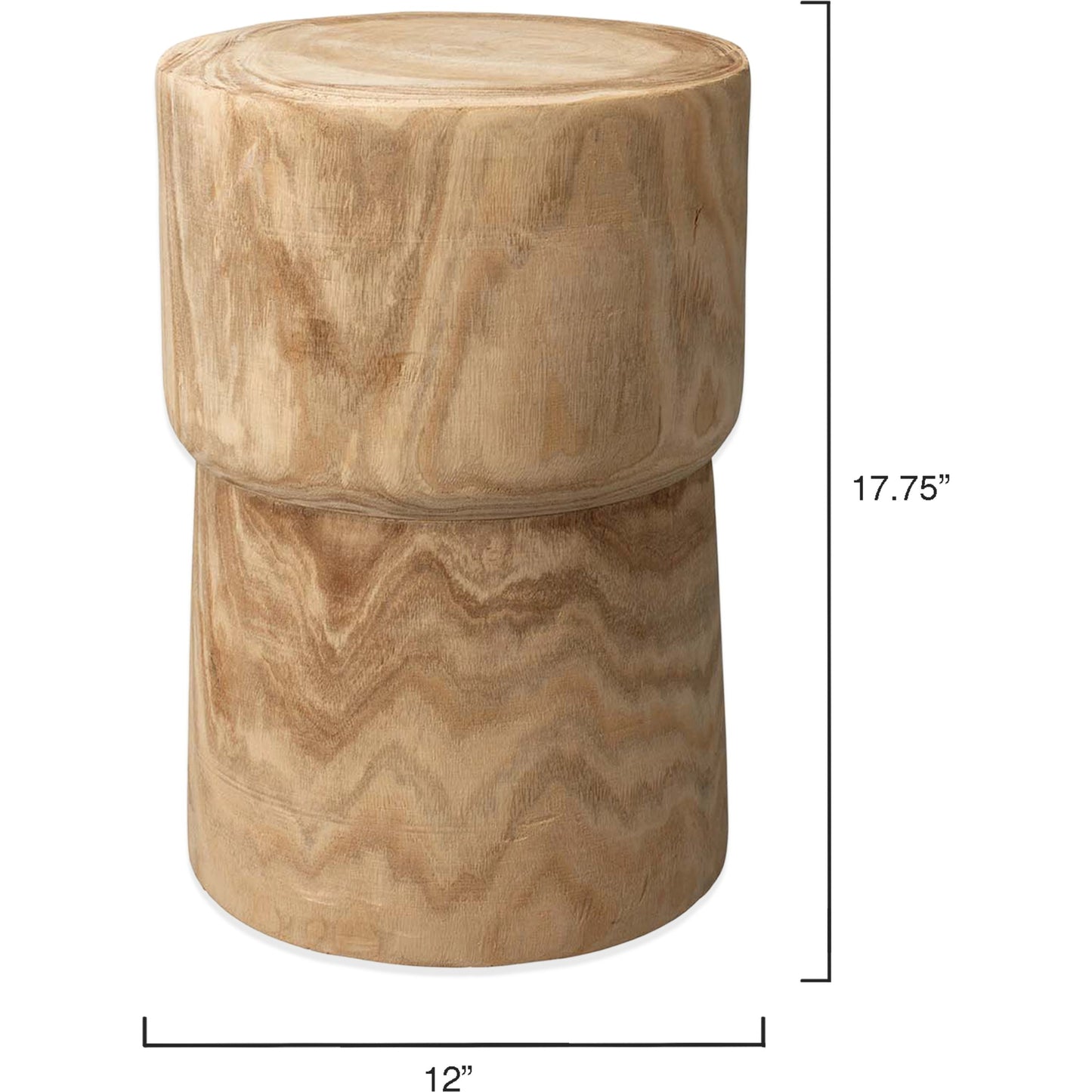 002 SR-819750 | Additional Silo | Yucca Side Table by Jamie Young in natural wood. Made from wood paulownia tree in a eclectic & global style.