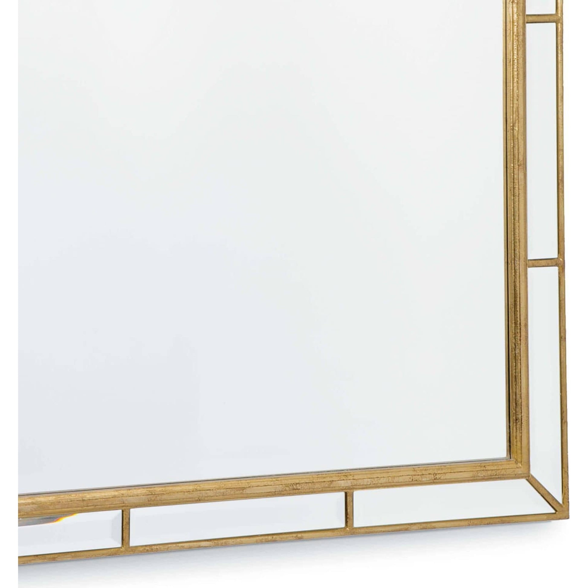 Plaza Beveled Mirror by Regina Andrew in gold and gold leaf. Made from resin in a traditional style.