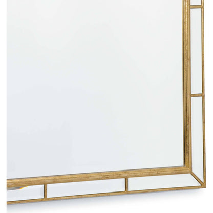 Plaza Beveled Mirror by Regina Andrew in gold and gold leaf. Made from resin in a traditional style.