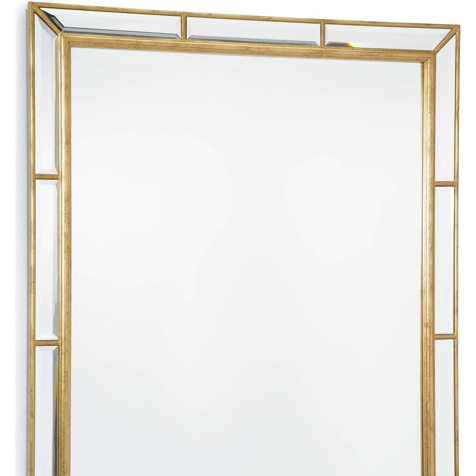 Plaza Beveled Mirror by Regina Andrew in gold and gold leaf. Made from resin in a traditional style.