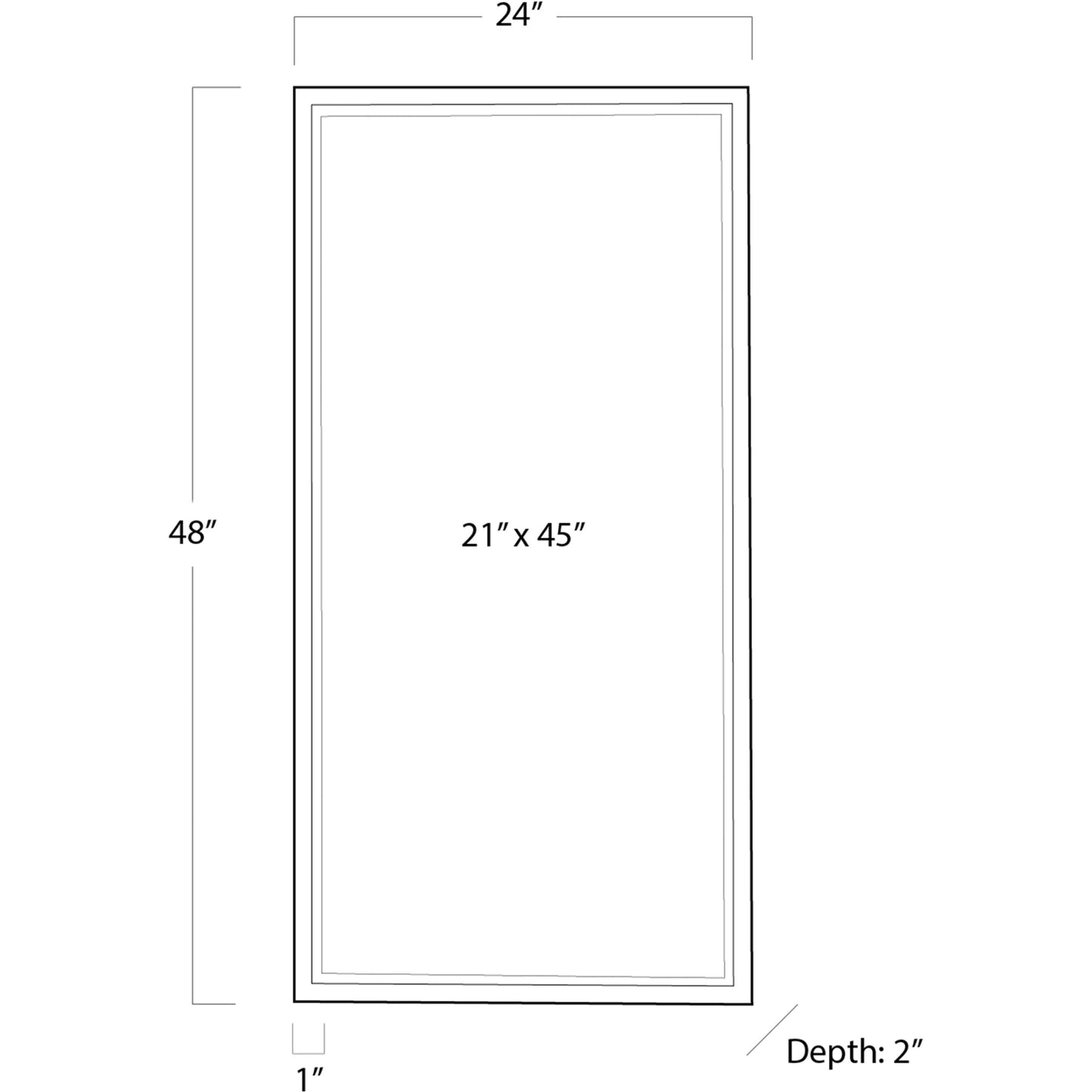 011 S-287201 | Additional Silo | Rectangle Mirror by Regina Andrew. Made from steel in a traditional style.