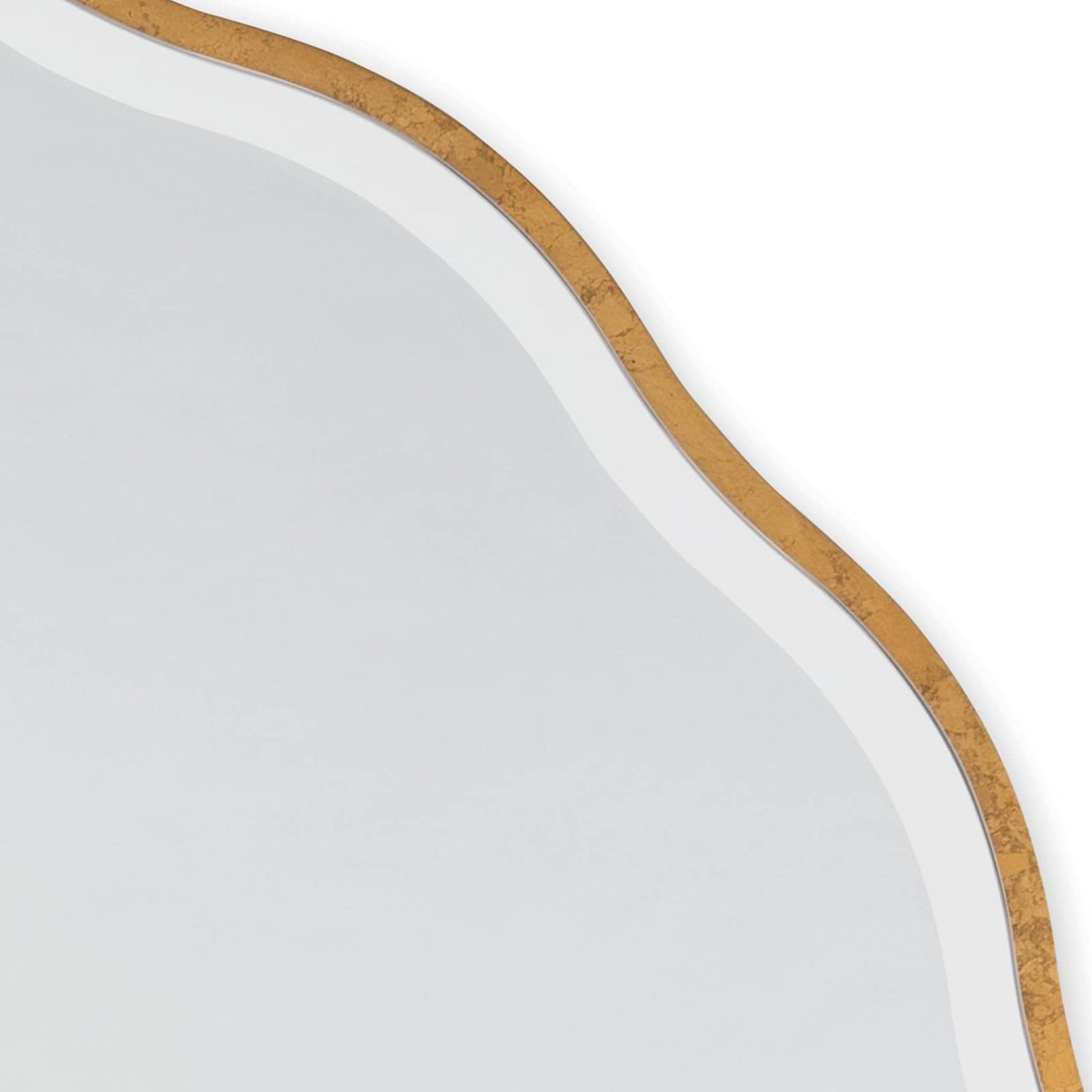 Candice Round Mirror by Regina Andrew in gold and gold leaf. Made from resin in a transitional style.
