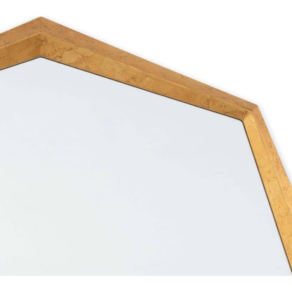 Hadley Mirror by Regina Andrew in gold and gold leaf. Made from resin in a modern style.