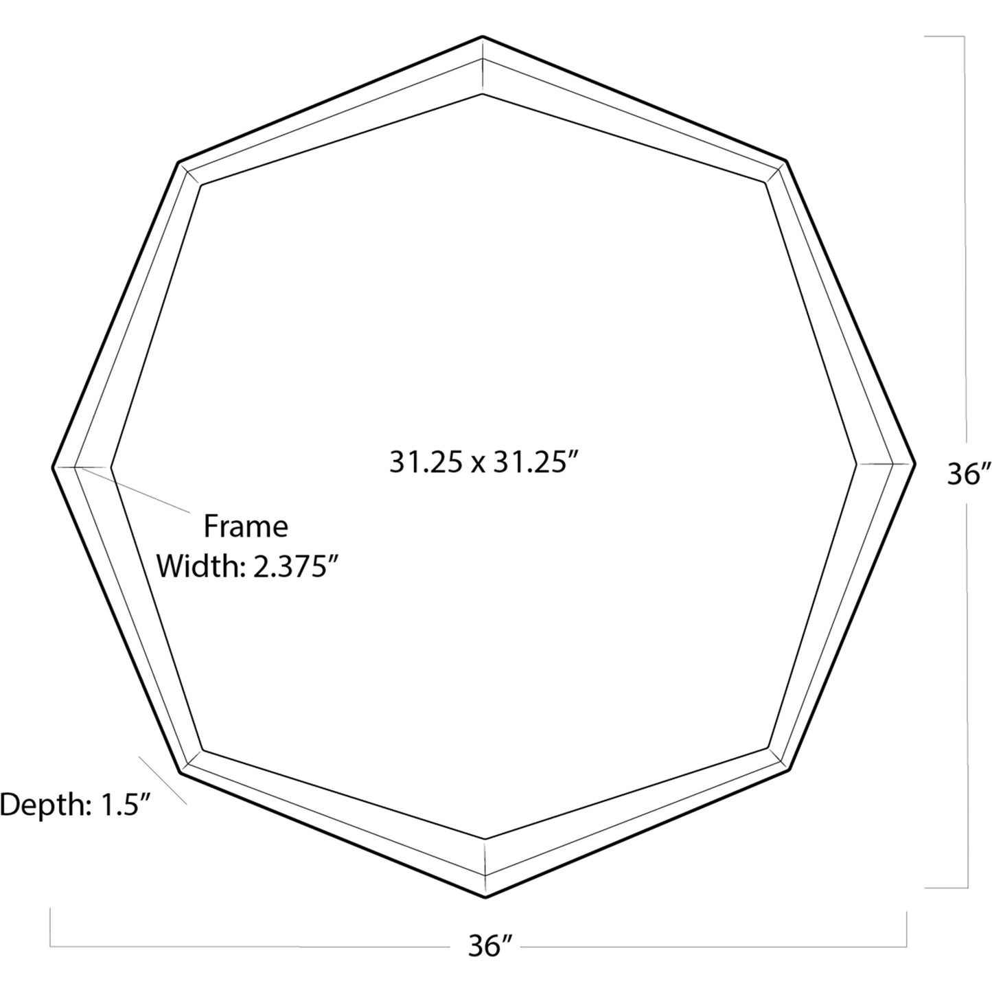 002 SR-769946 | Additional Silo | Hadley Mirror by Regina Andrew in gold and gold leaf. Made from resin in a modern style.