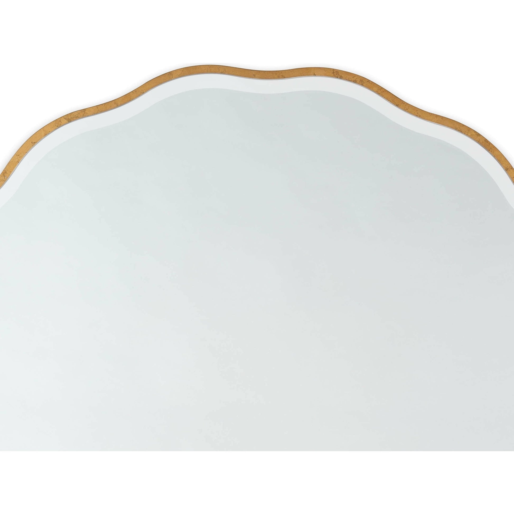 Candice Round Mirror by Regina Andrew in gold and gold leaf. Made from resin in a transitional style.
