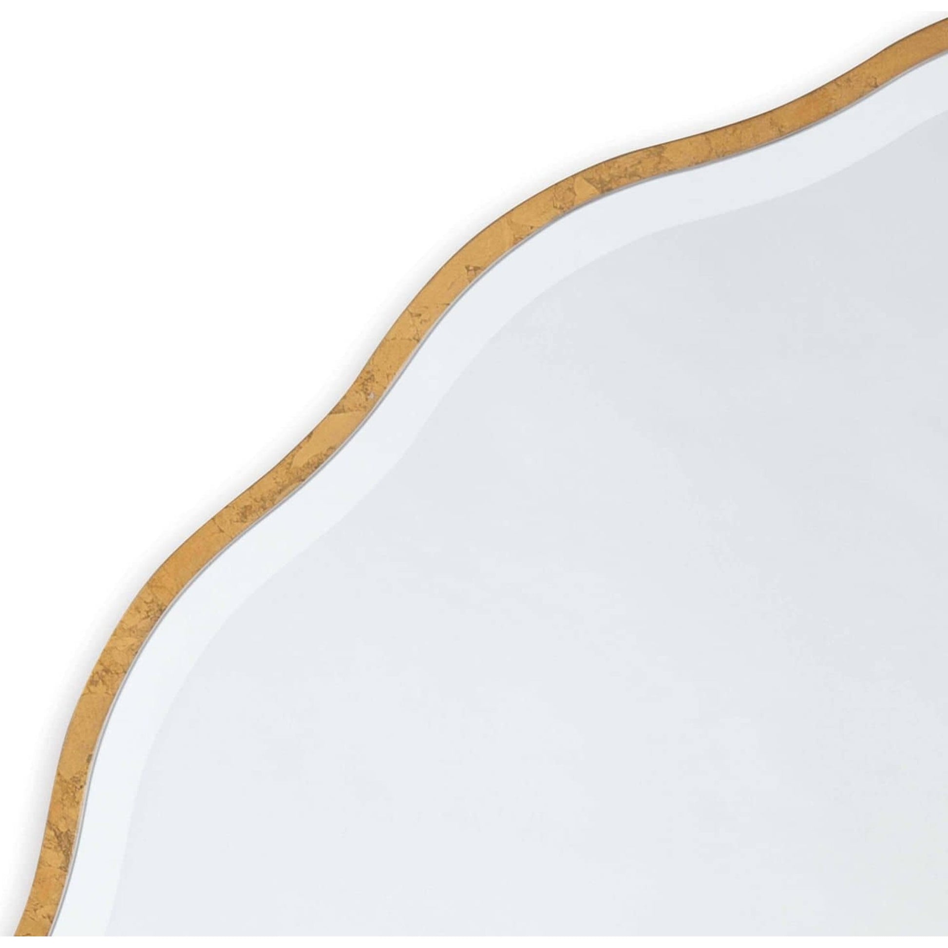 Candice Round Mirror by Regina Andrew in gold and gold leaf. Made from resin in a transitional style.