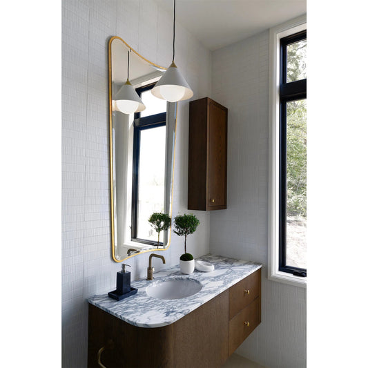 Sonnet Mirror by Regina Andrew in gold and gold leaf. Made from mdf in a transitional style.