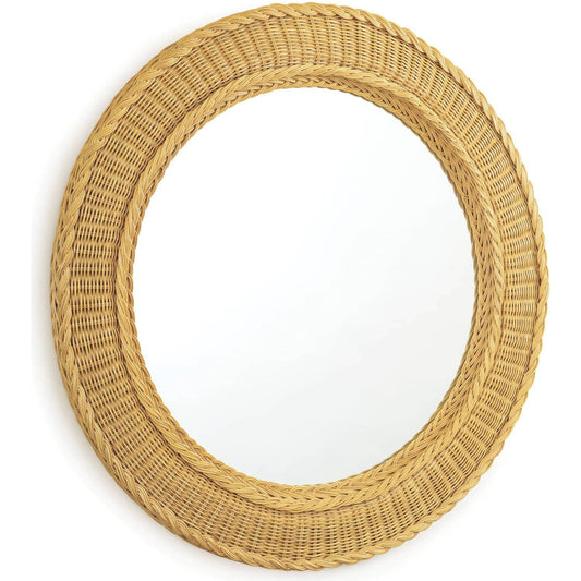 Pierre Mirror by Regina Andrew in neutral. Made from rattan in a coastal style.