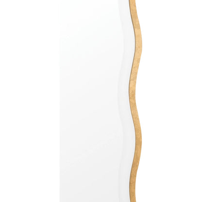 Candice Mirror by Regina Andrew in gold and gold leaf. Made from resin in a modern style.