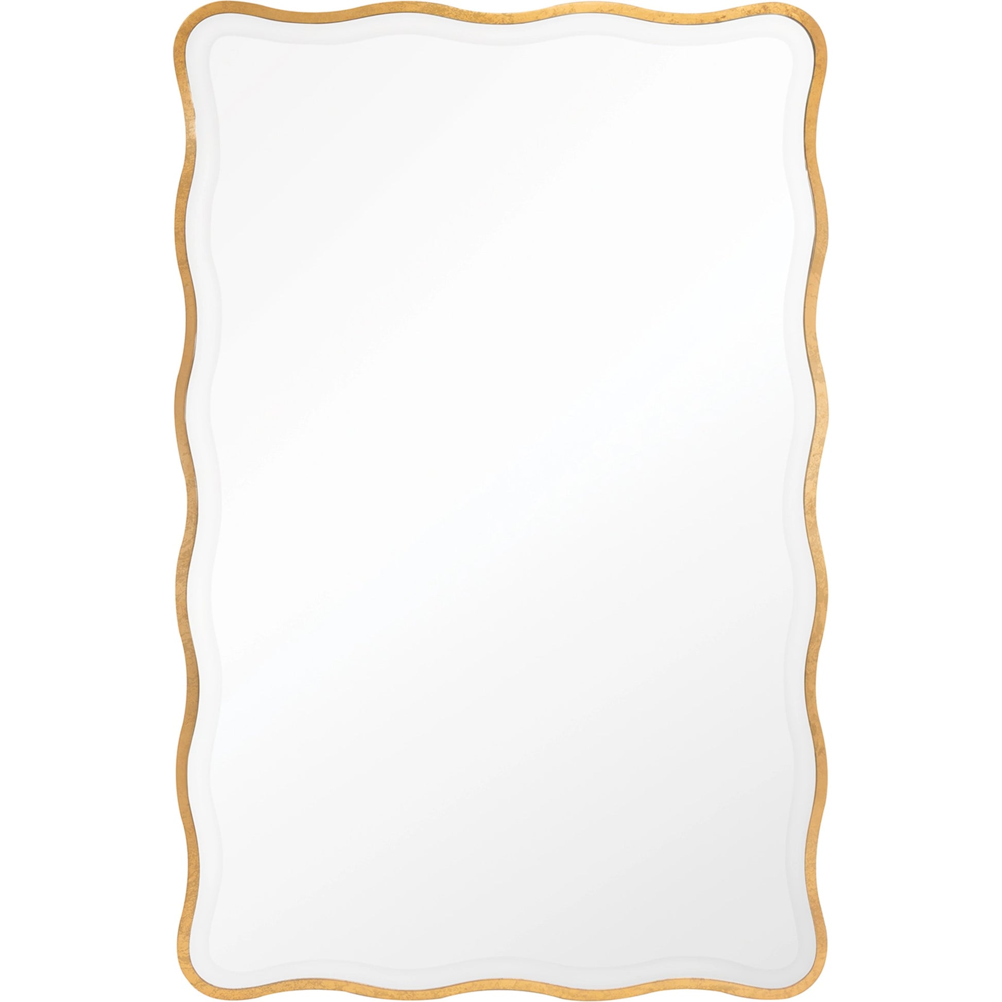Candice Mirror by Regina Andrew in gold and gold leaf. Made from resin in a modern style.