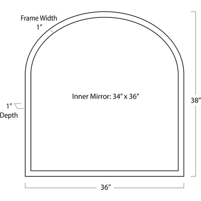 Knox Leather Mantle Mirror by Regina Andrew in black. Made from leather in a modern style.