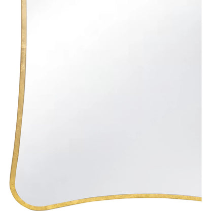 Lyrical Mirror by Regina Andrew in gold and gold leaf. Made from mdf in a modern style.