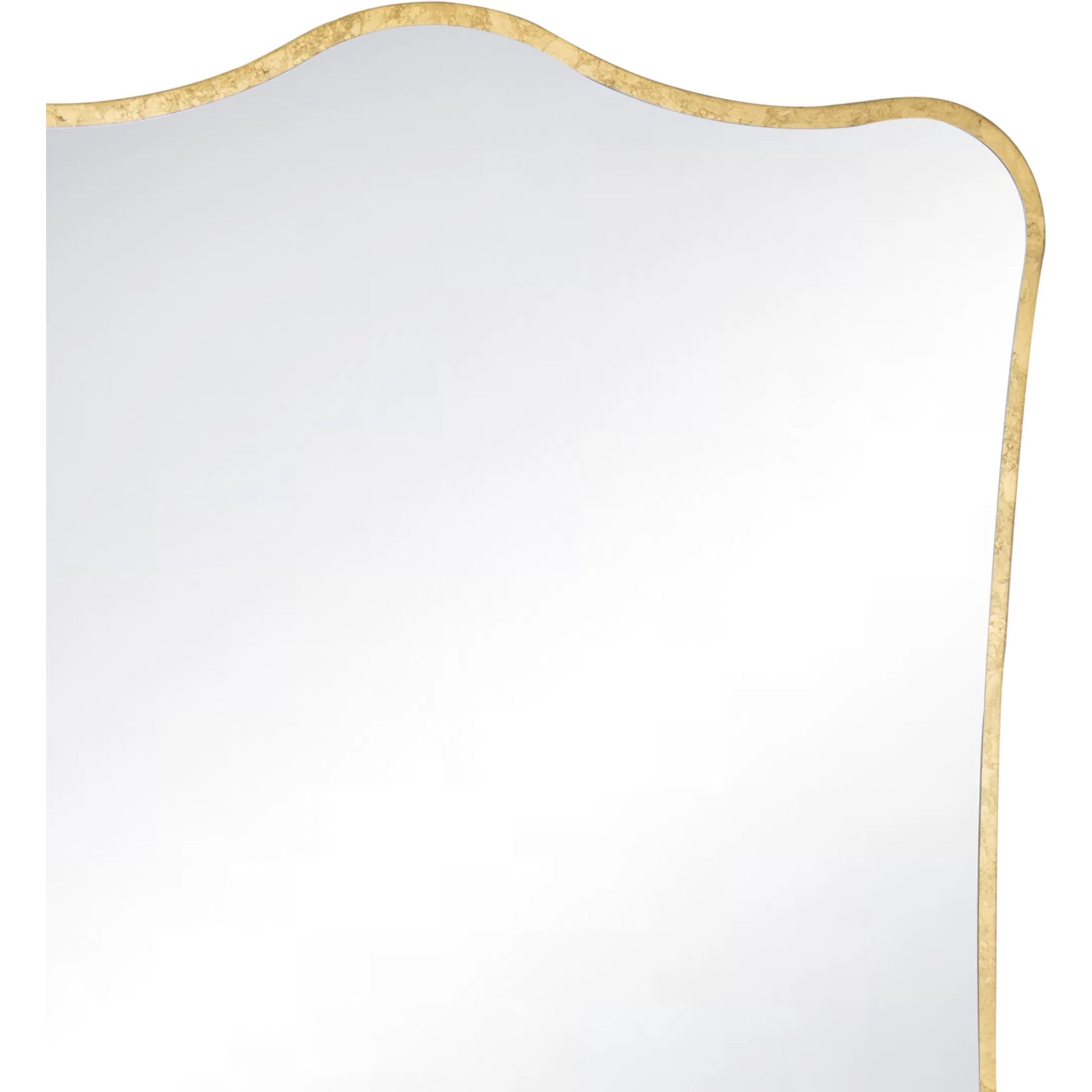 Lyrical Mirror by Regina Andrew in gold and gold leaf. Made from mdf in a modern style.