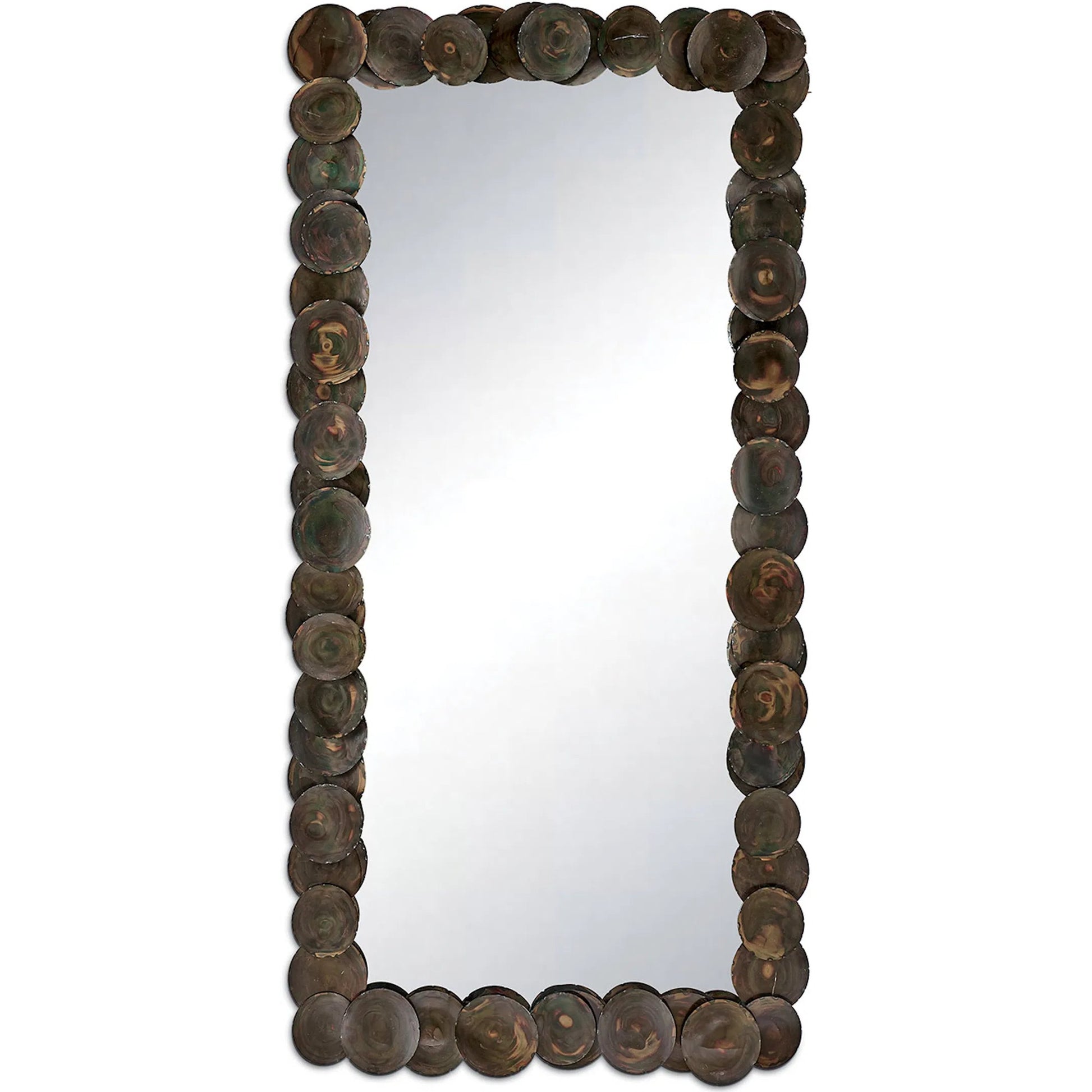 Ember Rectangle Mirror by Regina Andrew in black and blackened iron. Made from iron in a unique style.