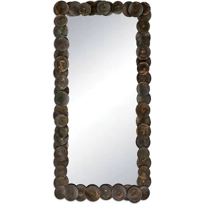 Ember Rectangle Mirror by Regina Andrew in black and blackened iron. Made from iron in a unique style.