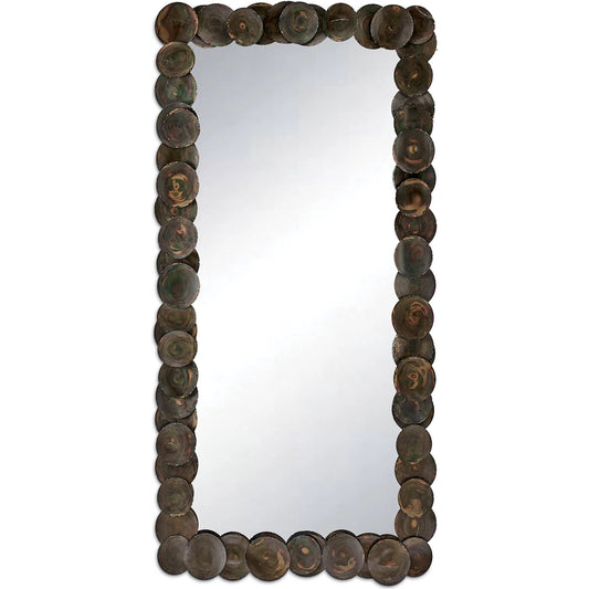 000 SI-2629029 | Primary Silo | Ember Rectangle Mirror by Regina Andrew in black and blackened iron. Made from iron in a unique style.