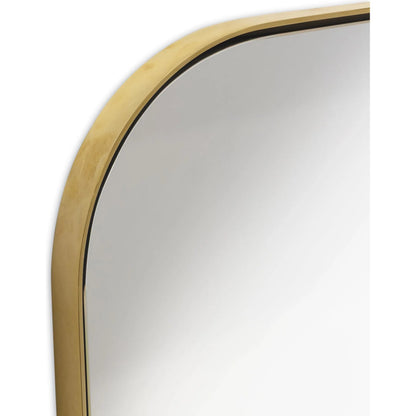 Iris Mirror by Regina Andrew in clear and gold. Made from stainless steel in a unique style.