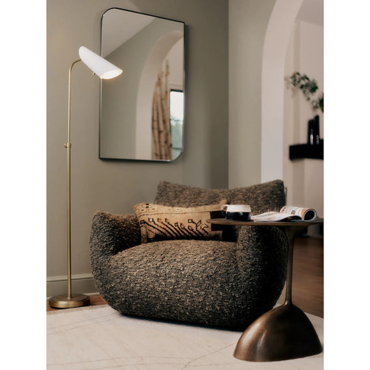 Amara Mirror by Regina Andrew. Made from stainless steel in a transitional style.
