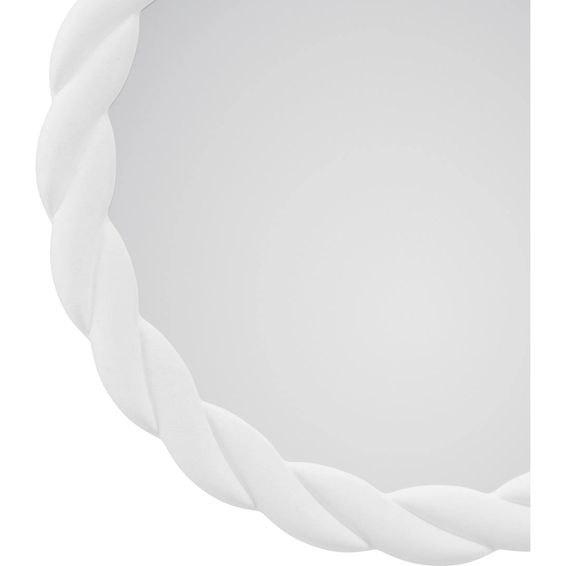 Saylor Mirror by Regina Andrew in white and white. Made from resin in a unique style.
