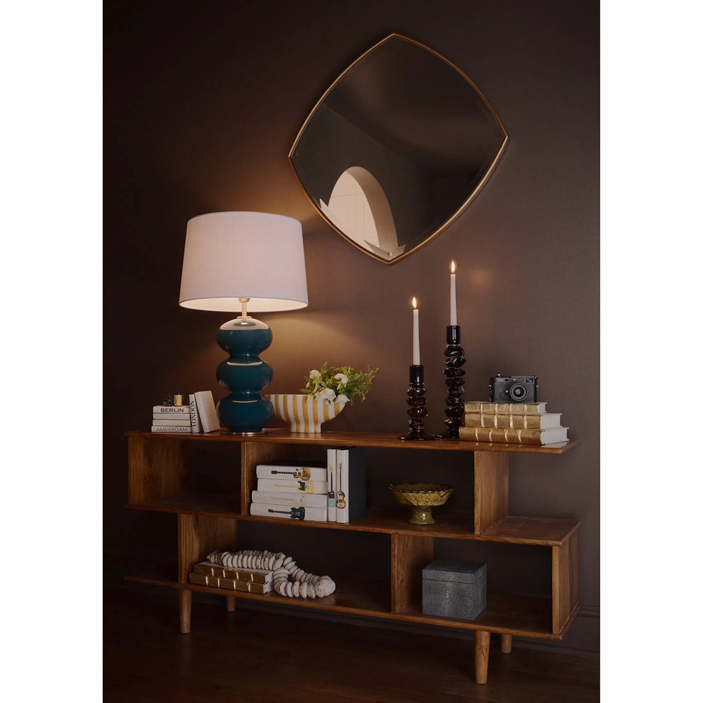 005 SI-2629032 | Lifestyle | Gem Mirror by Regina Andrew in gold and antique gold leaf. Made from resin in a unique style.