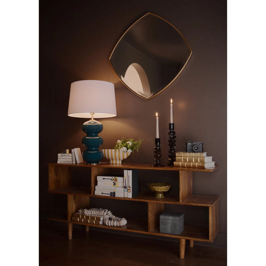 Gem Mirror by Regina Andrew in gold and antique gold leaf. Made from resin in a unique style.