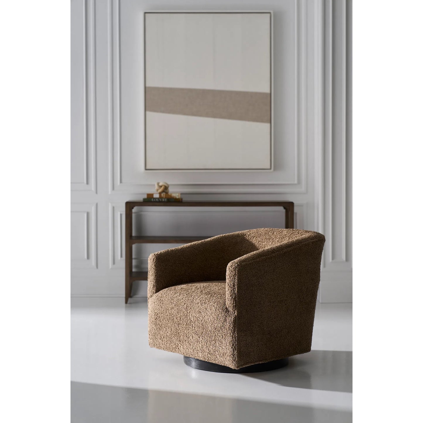 006 SI-2635708 | Additional Silo | Callahan Console Table by Fairfield Chair in brown and louve. Made from high pressure laminate, red oak solids, veneers in a unique style.